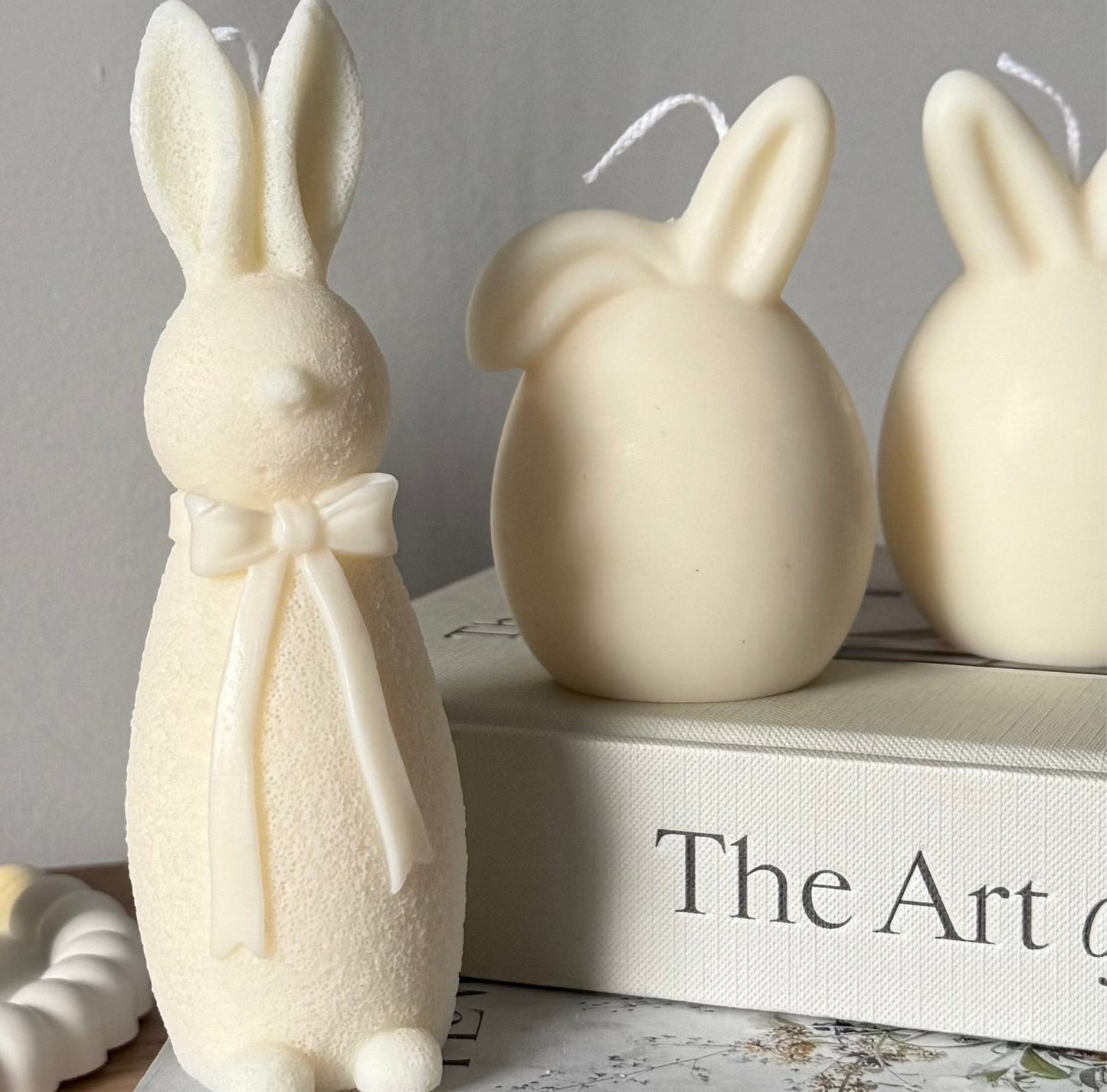 Easter Bunny with Bow Candle