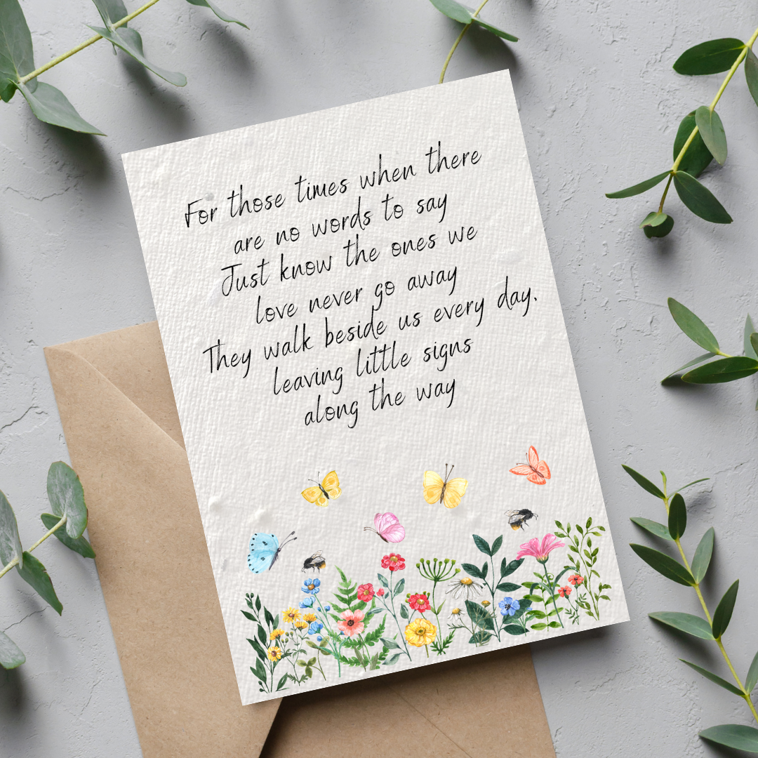 Butterfly Plantable Seeded Sympathy Card