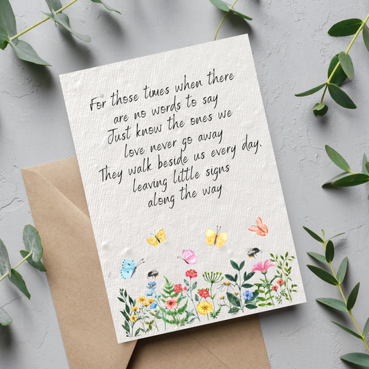 Butterfly Plantable Seeded Sympathy Card