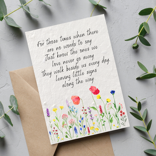 Poppies Plantable Seeded Sympathy Card