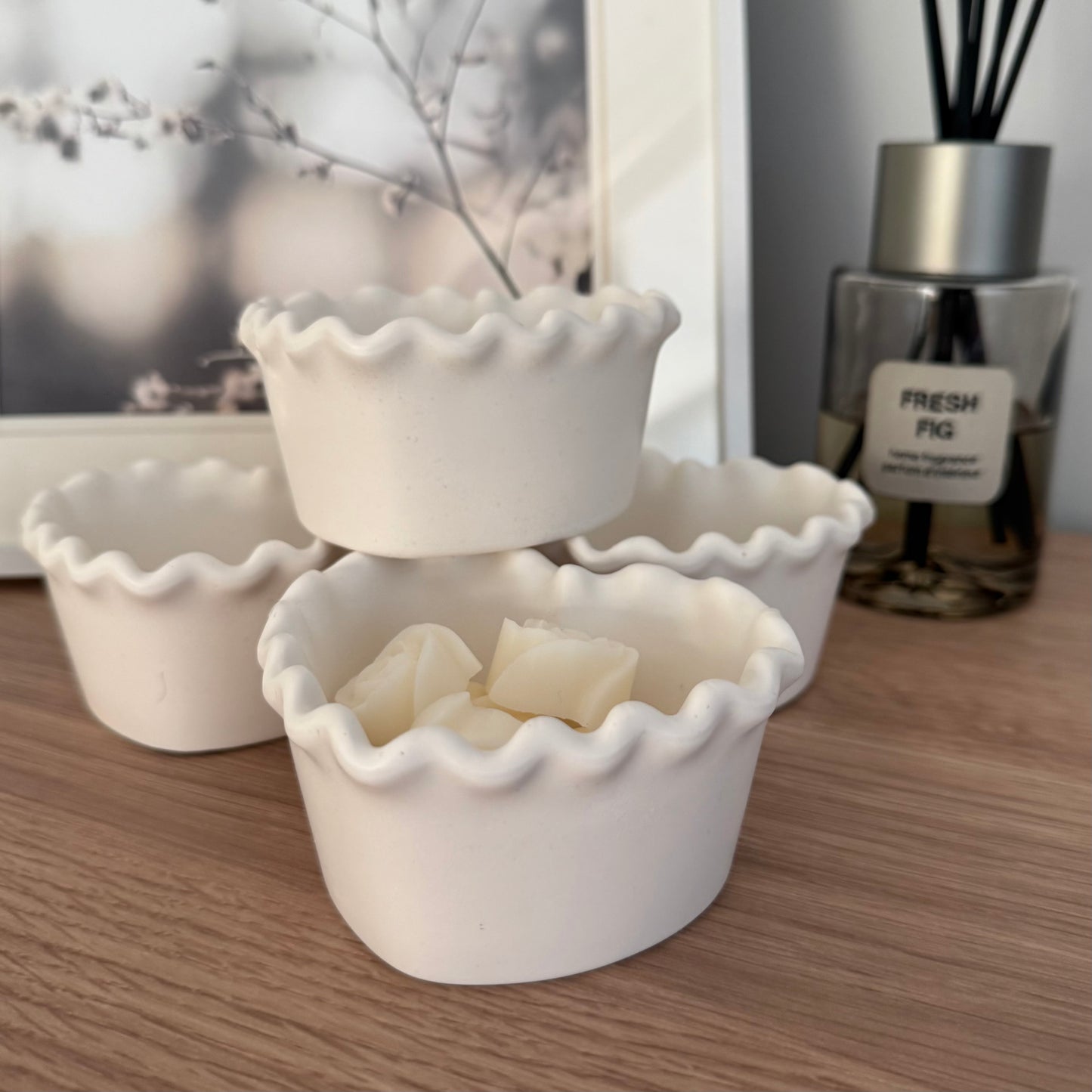 Handmade Ruffle Heart Trinket Bowl