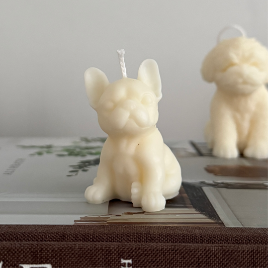 Mini Frenchie Dog Candle