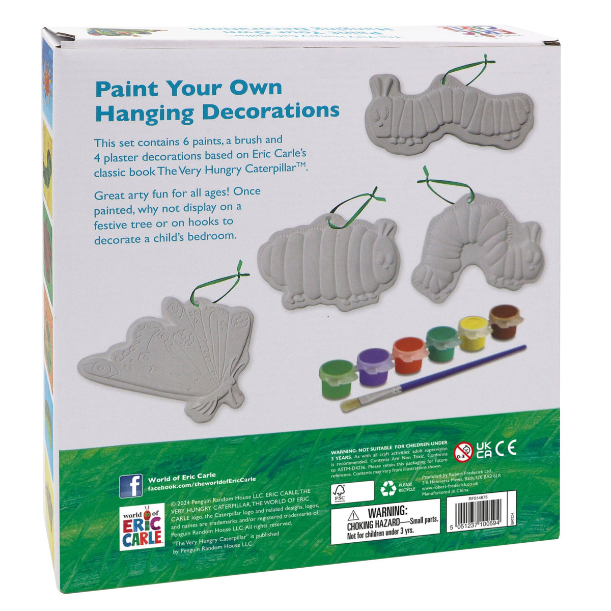 The Very Hungry Caterpillar Paint Your Own Hanging Decorations - Children's Craft Kit