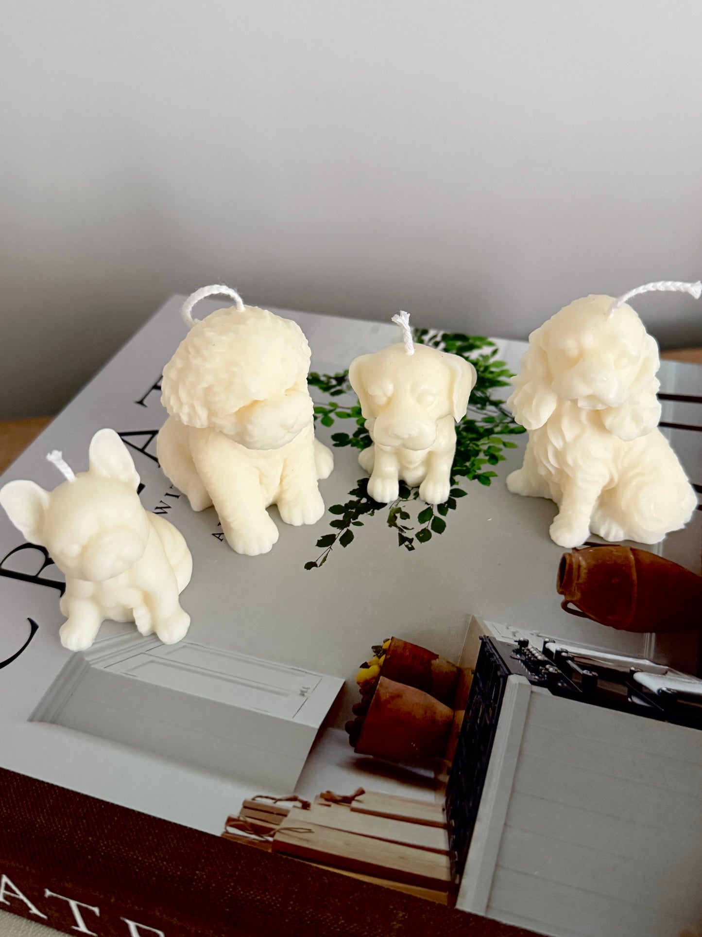 Mini Frenchie Dog Candle