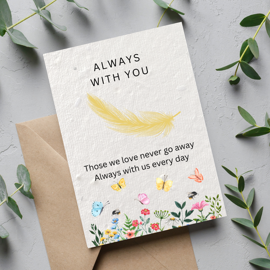 Always with You - Feather Plantable Seeded Card