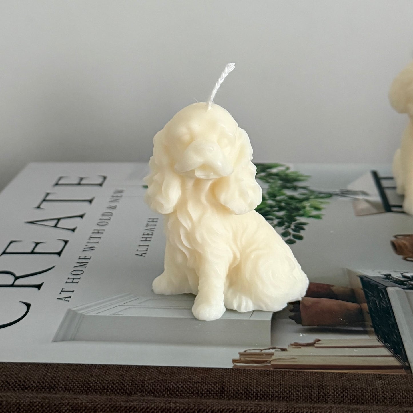 Small Cavalier Dog Decorative Candle