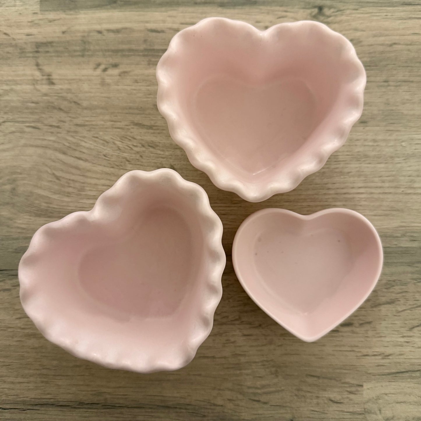 Handmade Ruffle Heart Trinket Bowl