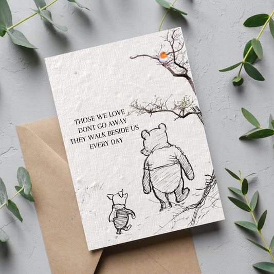 Winnie The Pooh Seeded Sympathy Card