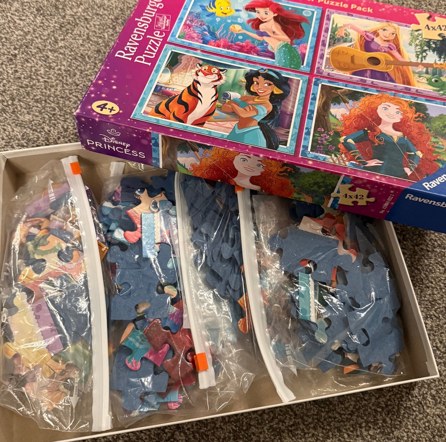 Disney Princess 4 x 42 piece Puzzles
