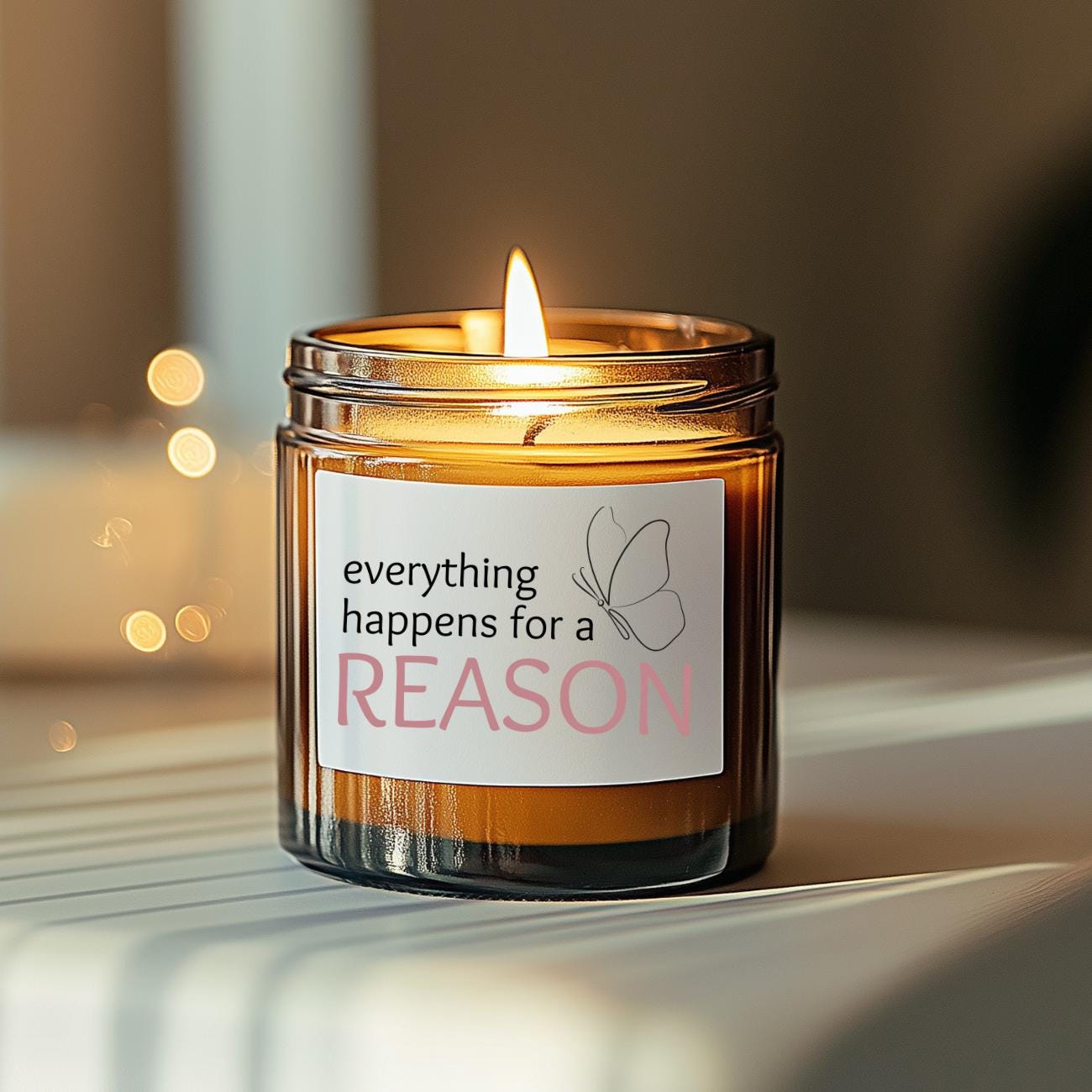 Everything Happens for a Reason Candle Sand Jar