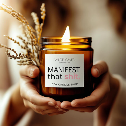 Manifest That Shit Candle Sand Jar