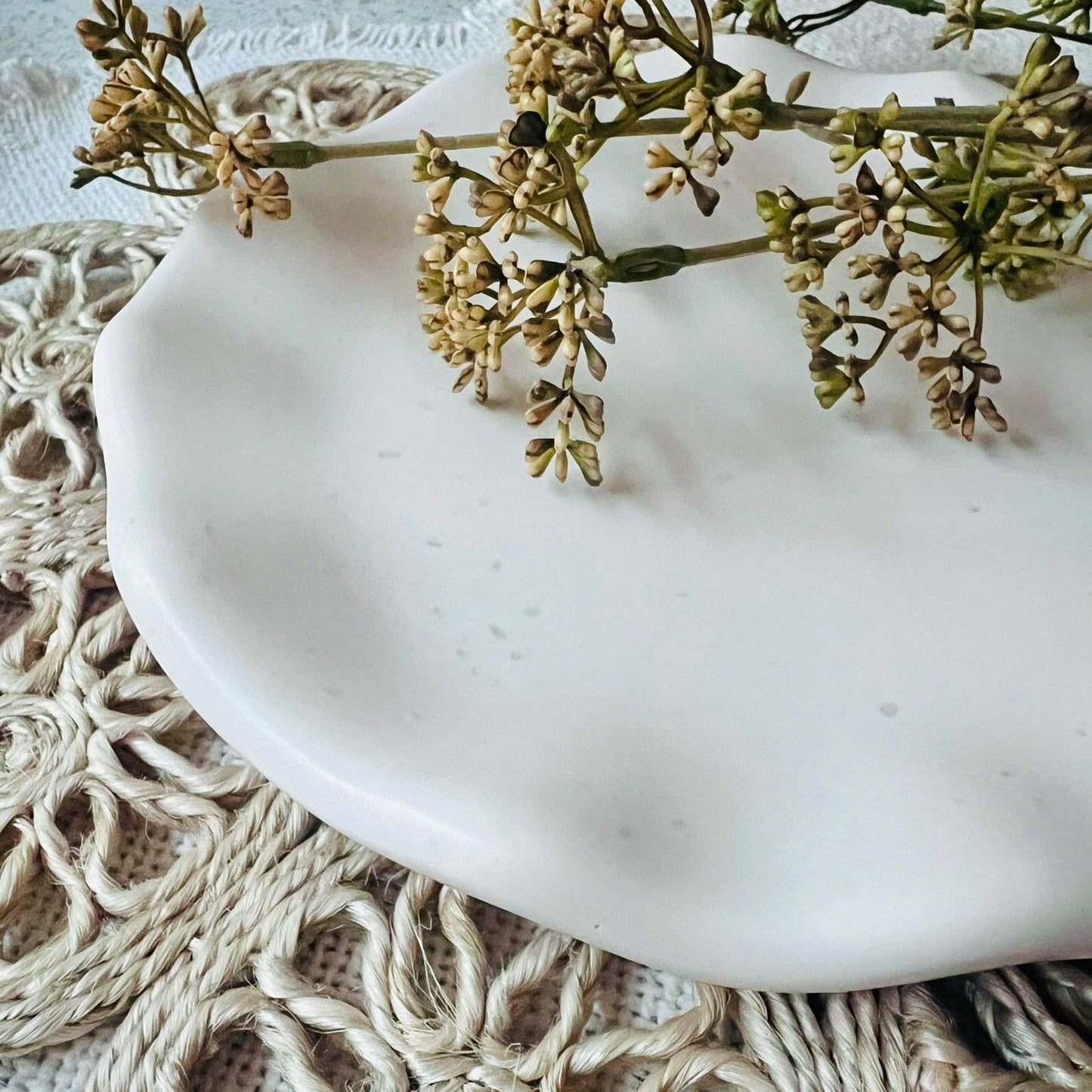 Handmade Round Wave Decorative Tray
