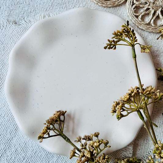 Handmade Round Wave Decorative Tray