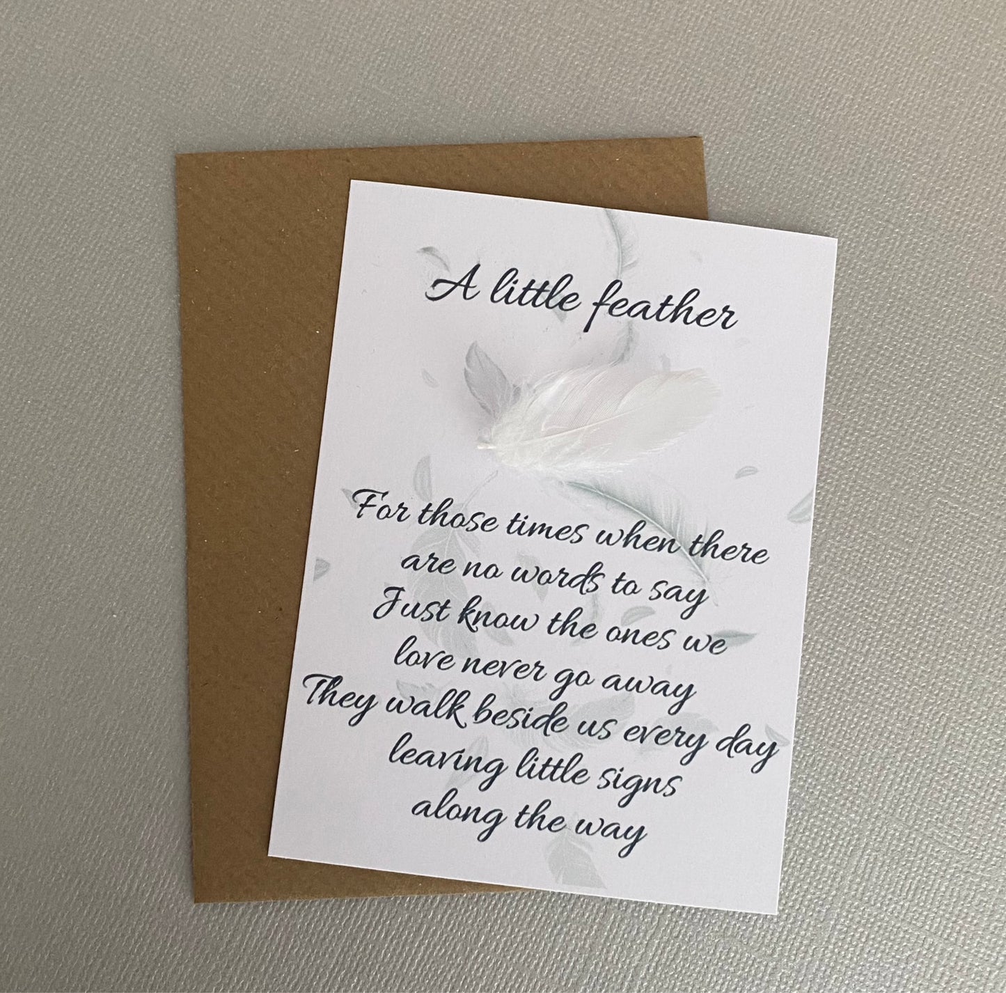 Little Feather Sympathy Card