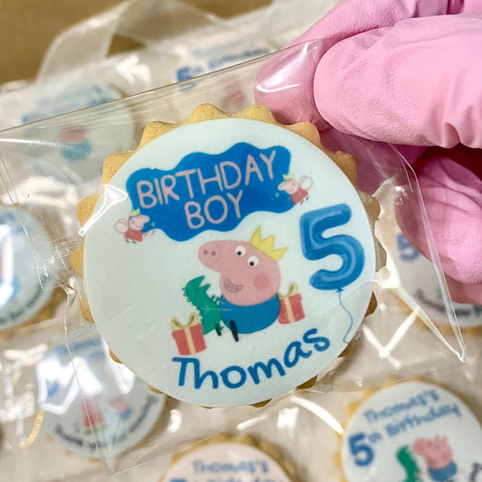 Peppa Pig cookie for a themed birthday party