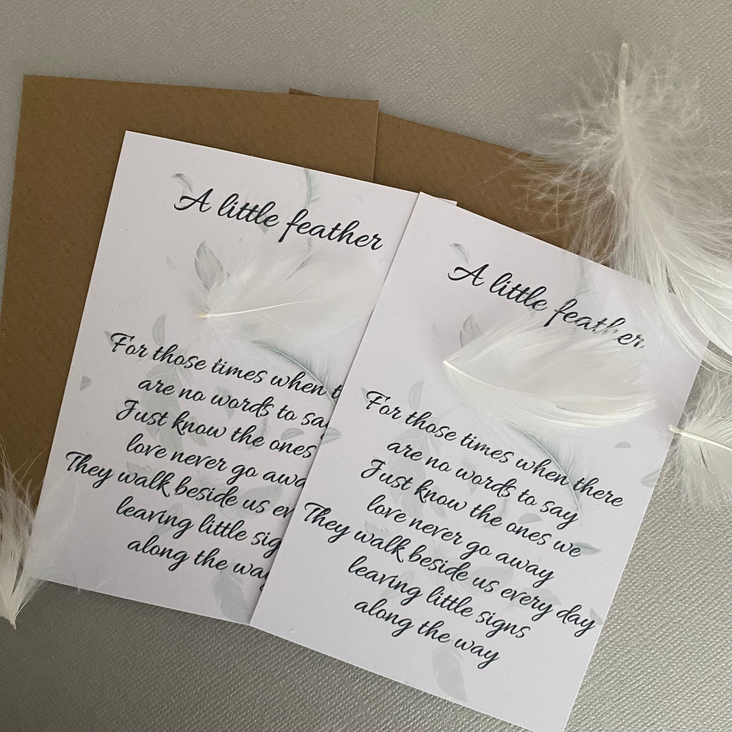Little Feather Sympathy Card