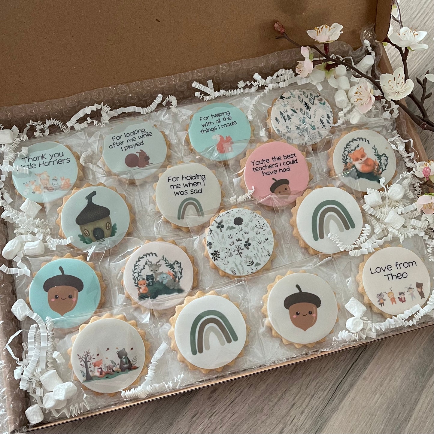 Teacher & Nursery WOODLAND Thank You Biscuit Gift Box
