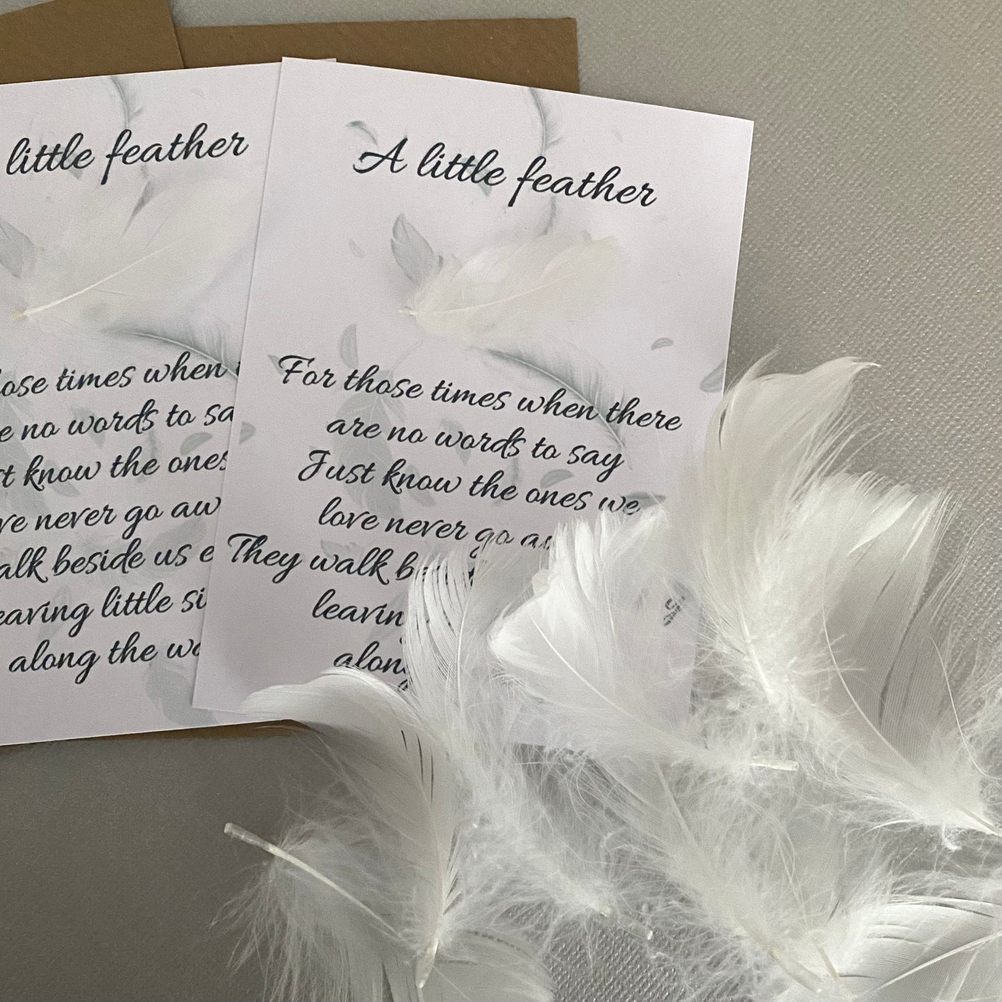 Little Feather Sympathy Card