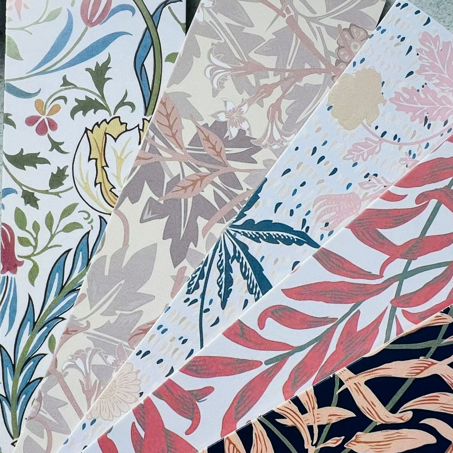 5 x William Morris Inspired Bookmarks
