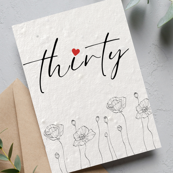 30th Birthday Card | Cards for 30th Birthday | Dear Emily Designs