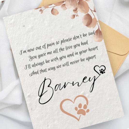 Personalised Pet Sympathy Memorial Candle