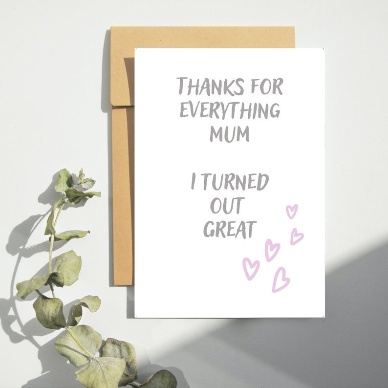 Thanks for everything Mother's Day Card