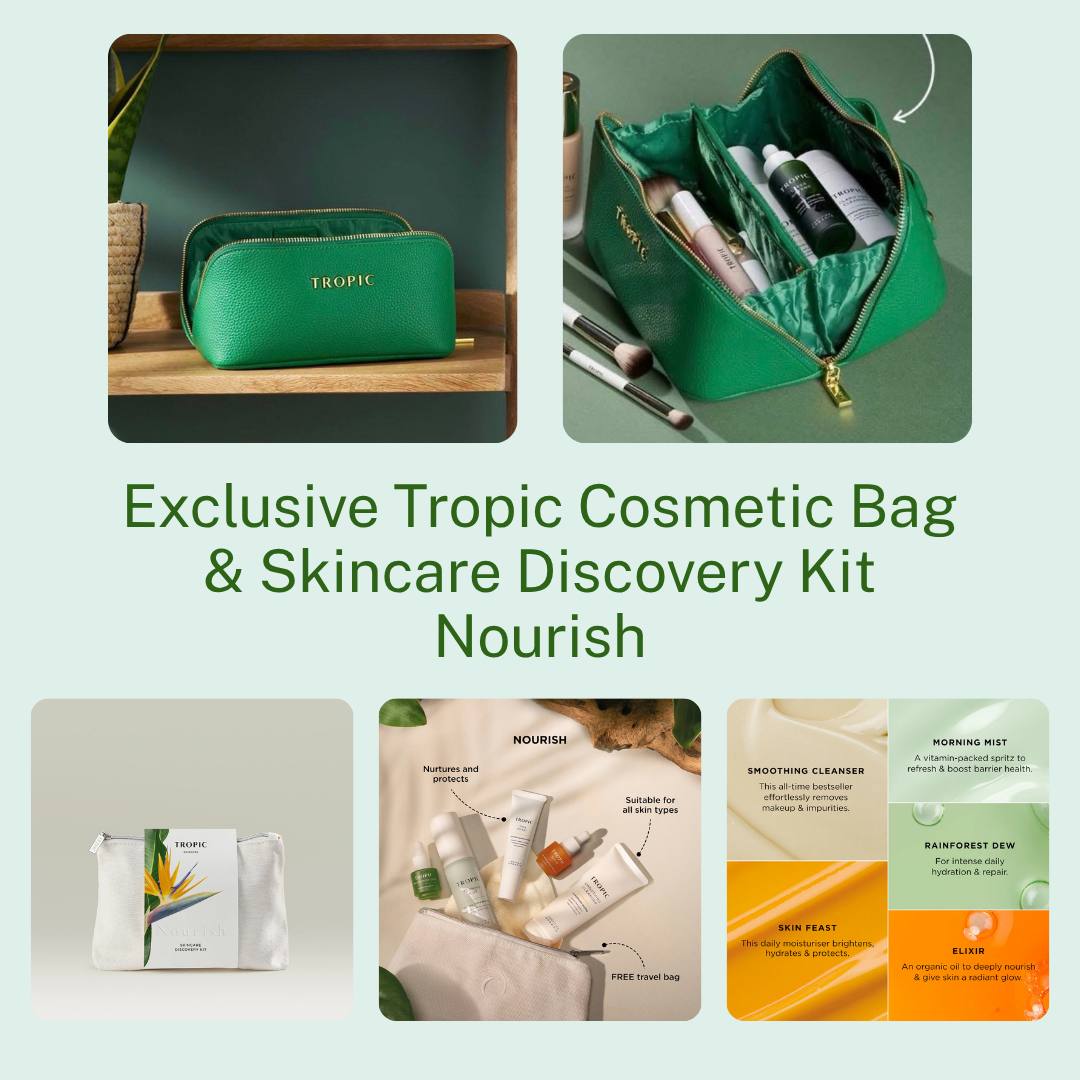 Tropic Exclusive Cosmetic Bag & Skincare Discovery Kit - FREE SHIPPING