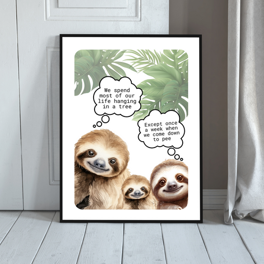 Sloth Fun Facts Print