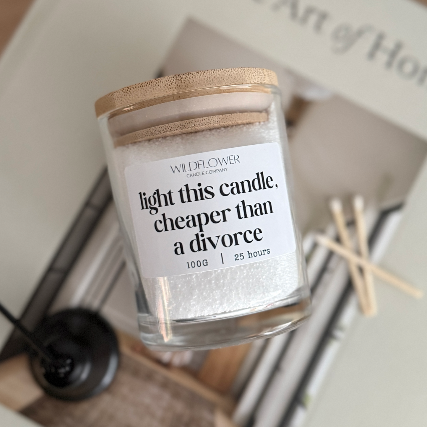 Light This Candle, Cheaper Than A Divorce Candle Sand Jar