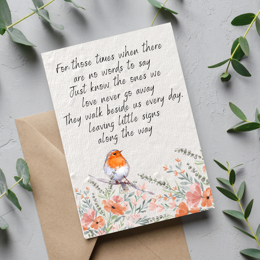 Little Robin Plantable Seeded Sympathy Card