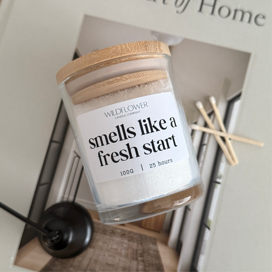 Smells Like a Fresh Start Candle Sand Jar