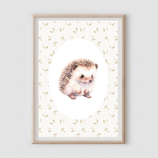 Autumn Hedgehog Print