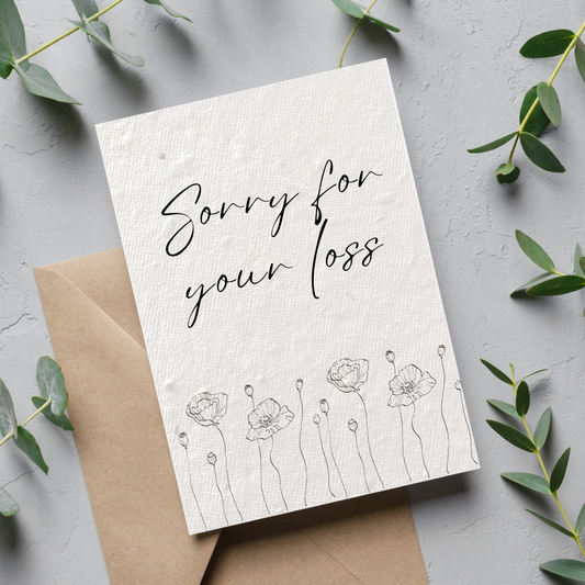 Sorry for your Loss Seeded Sympathy Card