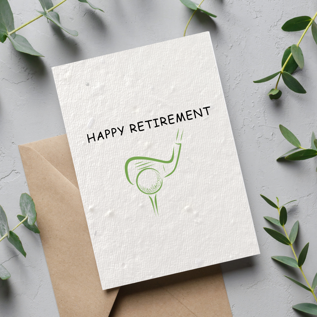 Golfer Retirement Seeded Card