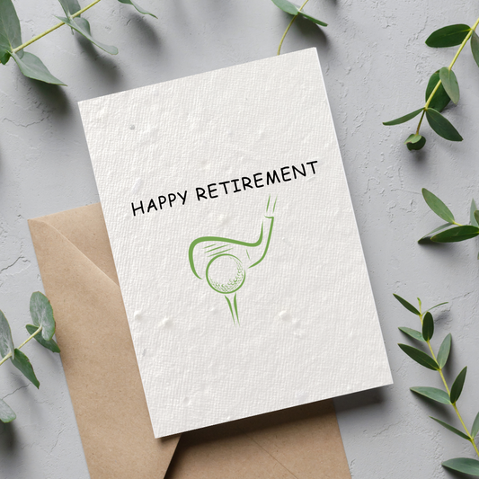 Golfer Retirement Seeded Card