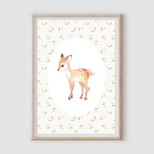 Autumn Baby Deer Print