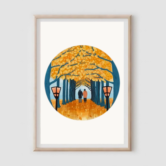 Autumn Walks Scene Wall Print