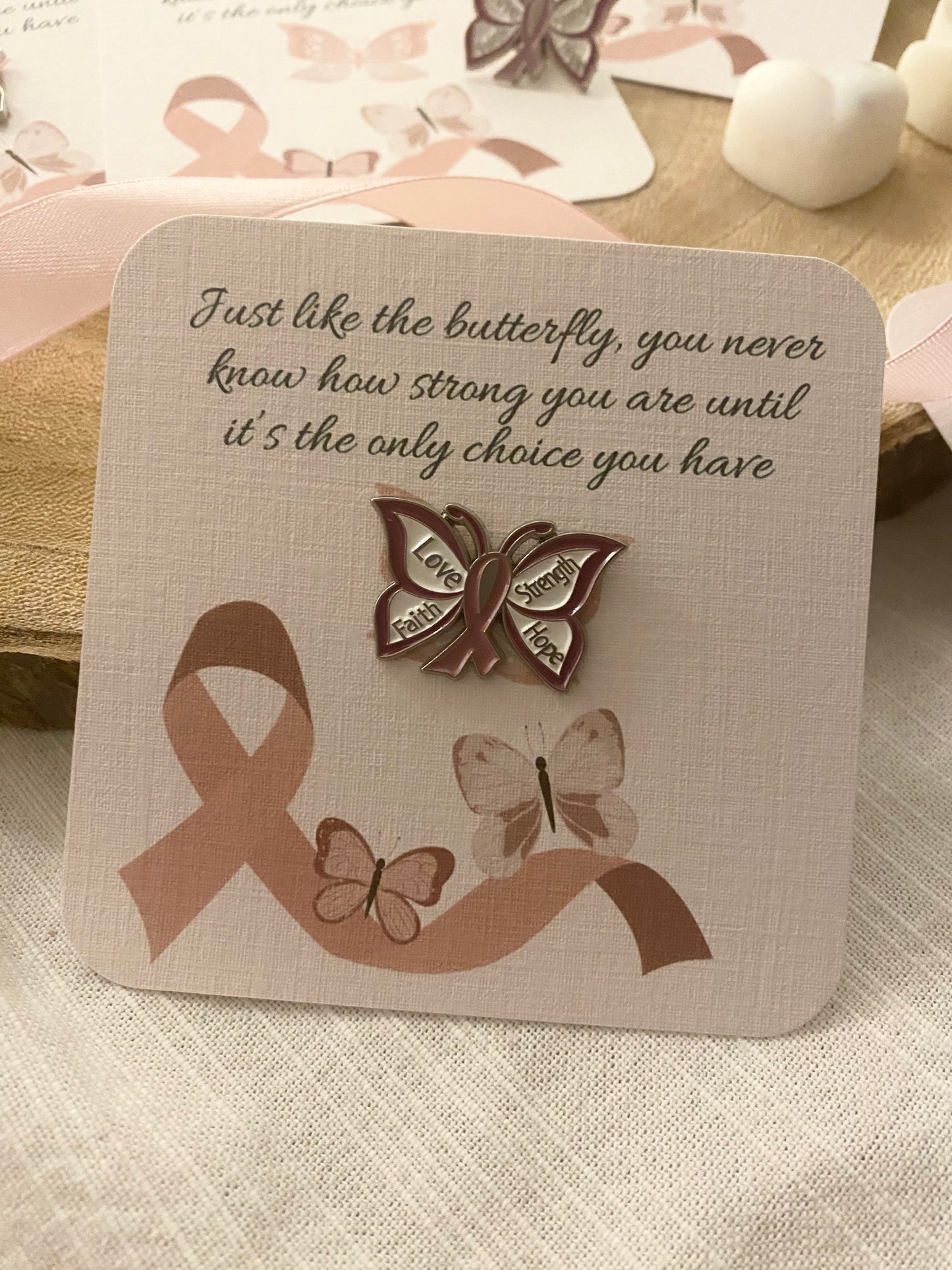 Breast Cancer Awareness Butterfly Pin Gift