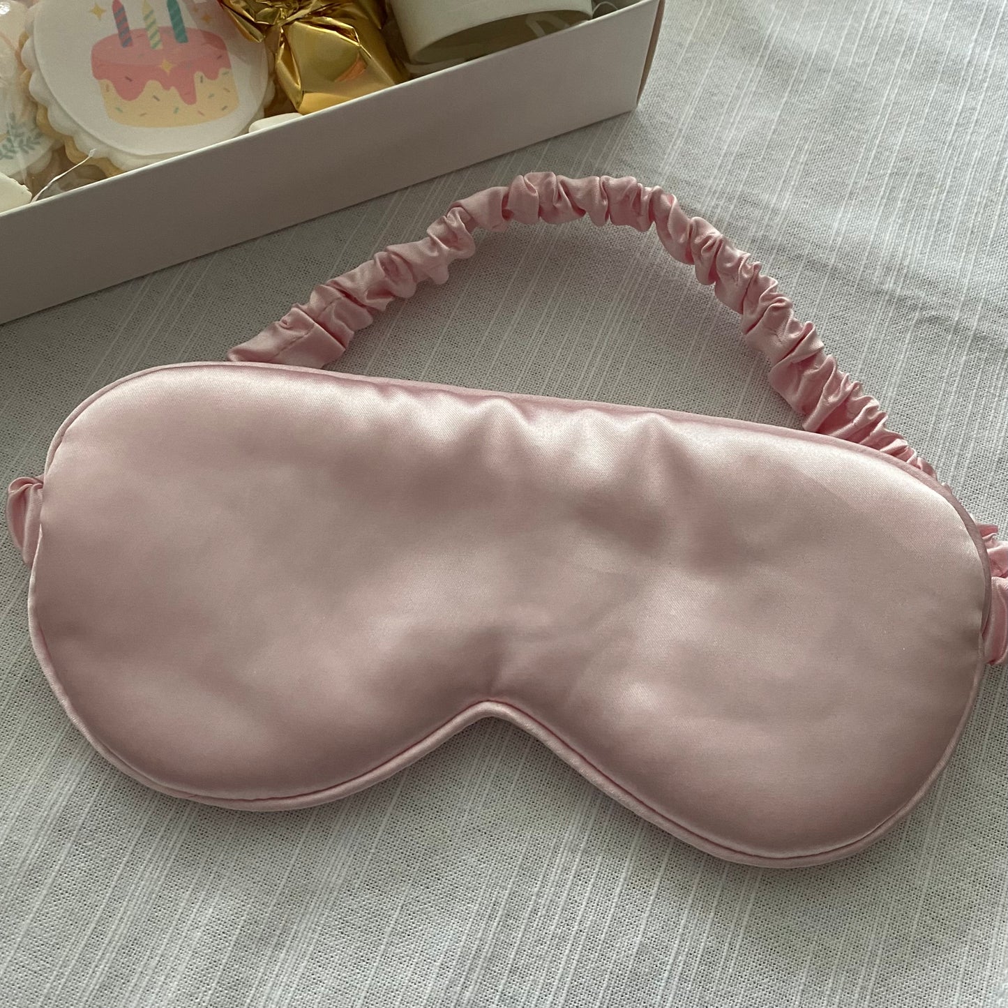 blush pink Silk Eye Sleep Mask