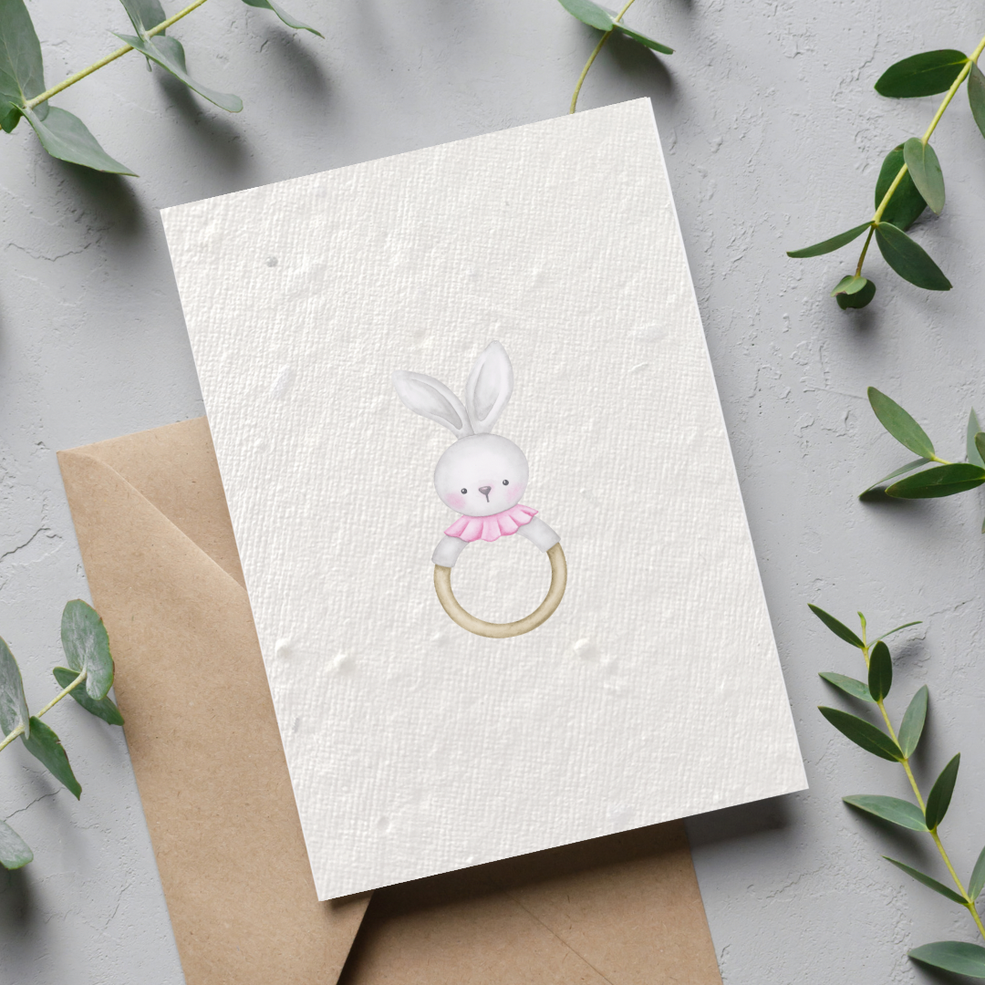 Oh Baby Pink Toy Seeded Card