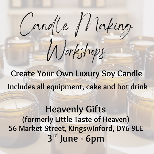 Candle Making Workshop - Heavenly Gifts, Kingswinford 3rd June at 6pm