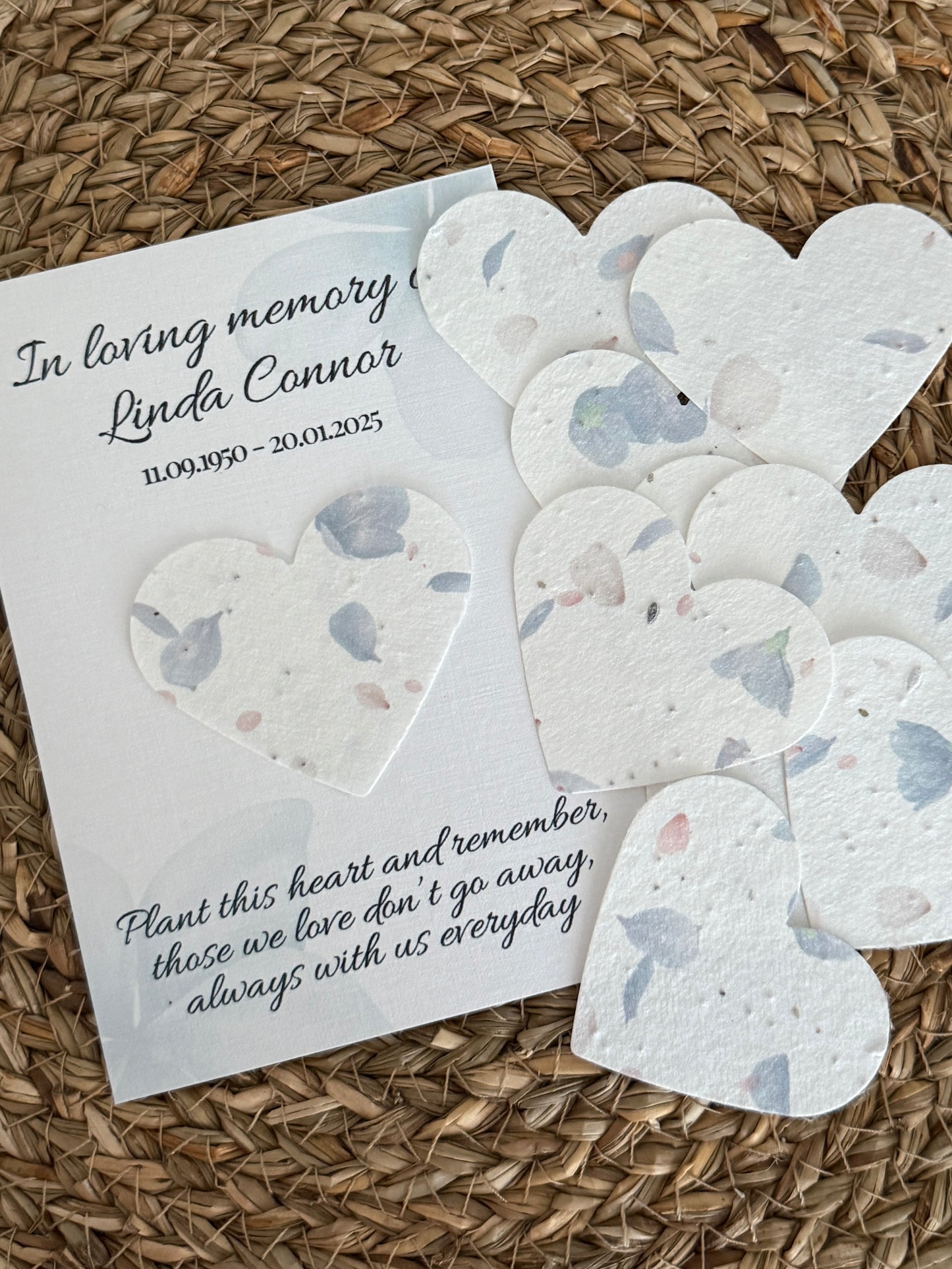 Memorial Plantable Seed Heart Card