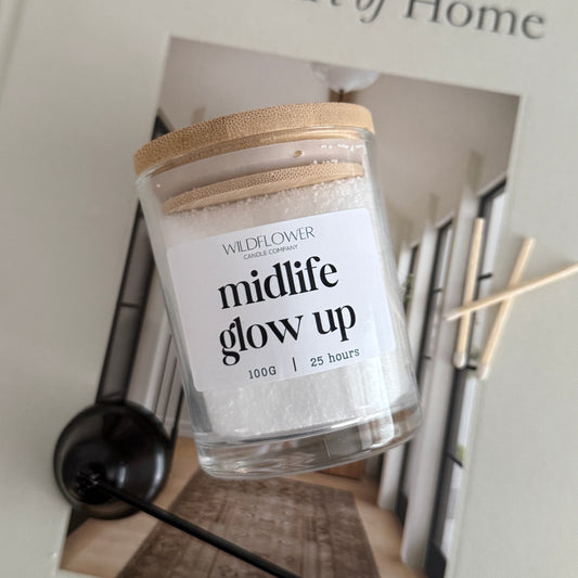 Midlife Glow Up Candle Sand Jar