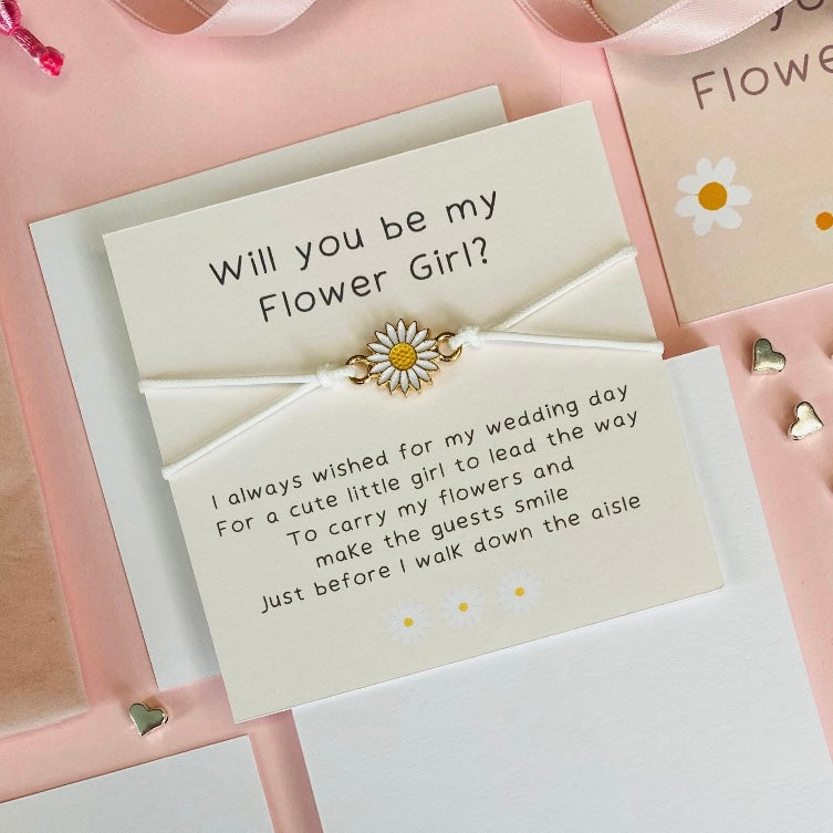 Flower Girl Proposal Poem Card & Daisy Gift