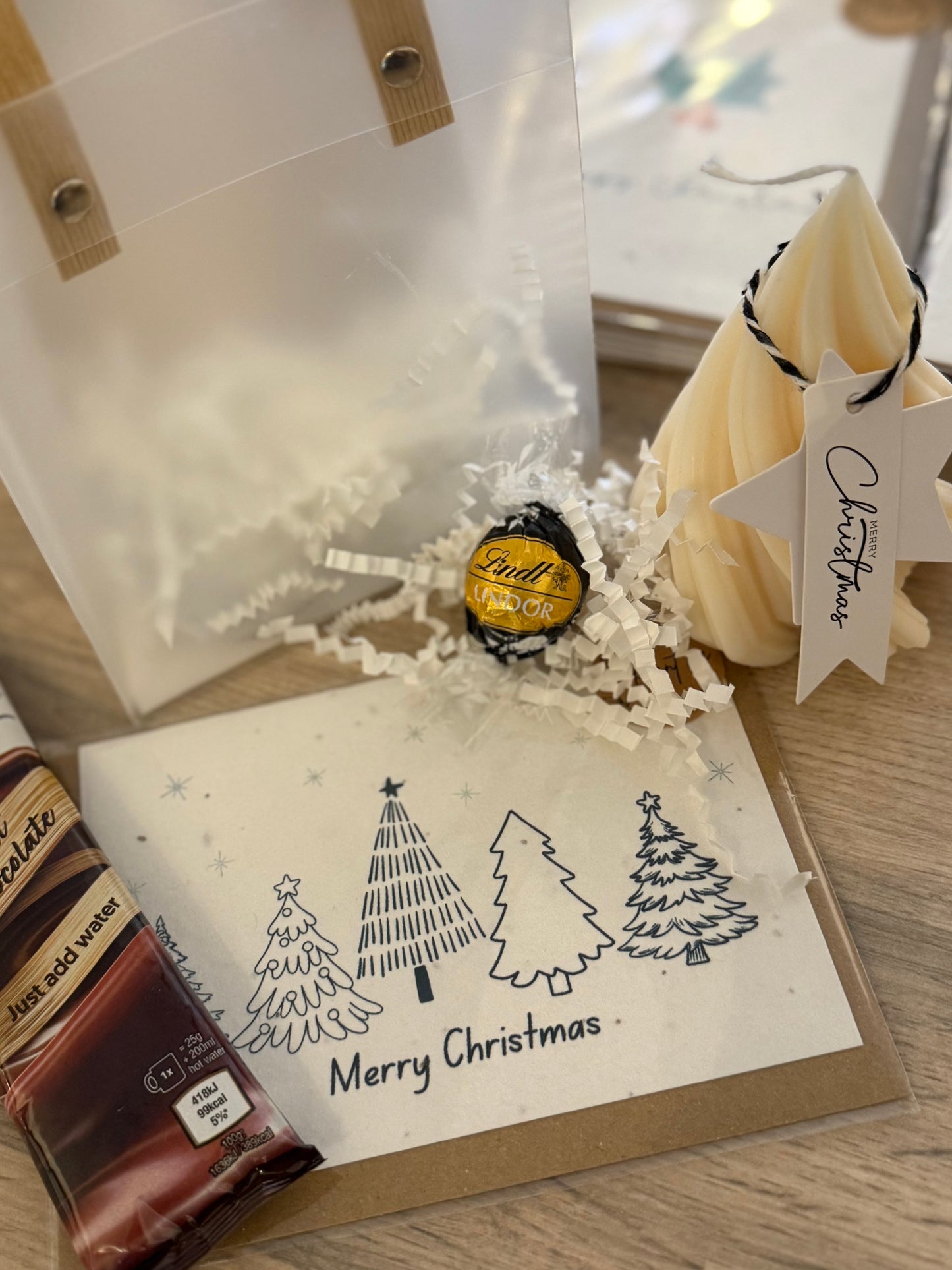 Luxury Candle & Chocolate Gift Bag - Ready to go Christmas Gift Bag