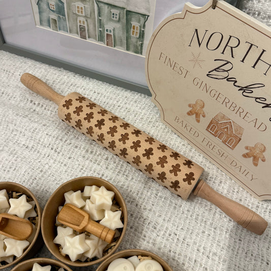 39cm Wooden Christmas Rolling Pin