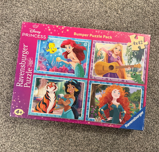 Disney Princess 4 x 42 piece Puzzles