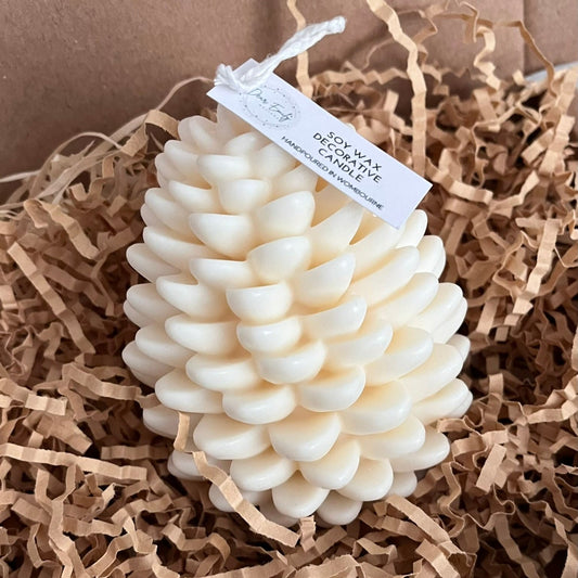 Large Pinecone Candle