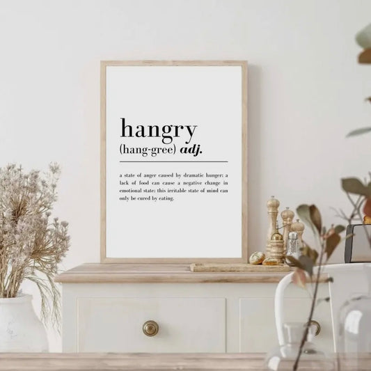Hangry Quote Kitchen Print