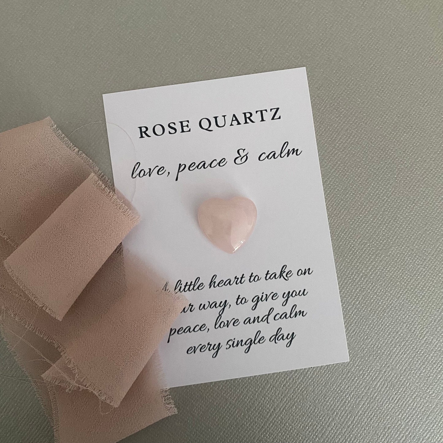 Rose Quartz Crystal Heart Keepsake